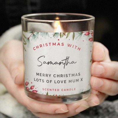 (image for) Personalised Christmas With... Scented Jar Candle