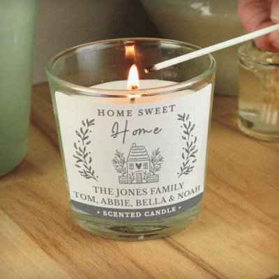 (image for) Personalised HOME Scented Jar Candle