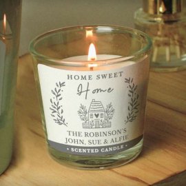 (image for) Personalised HOME Scented Jar Candle