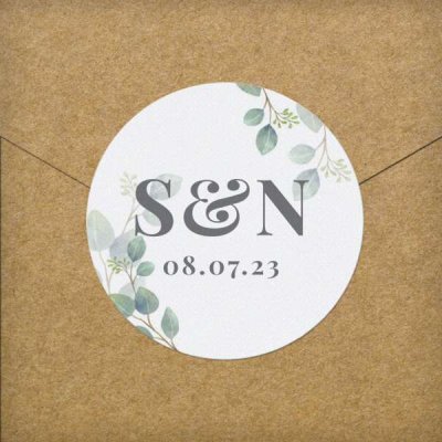 (image for) Personalised Botanical Initial Sticker Set