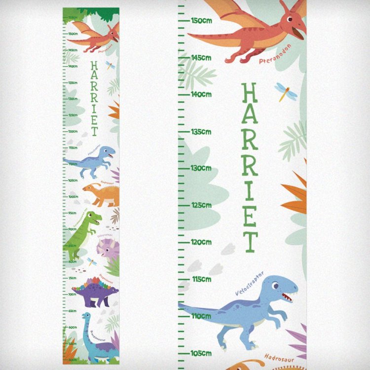 Modal Additional Images for Personalised Dinosaur Height Chart