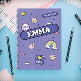 (image for) Personalised Good Vibes A5 Notebook