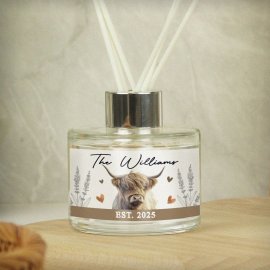 (image for) Personalised Highland Cow Reed Diffuser