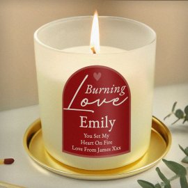 (image for) Personalised Burning Love Candle Jar