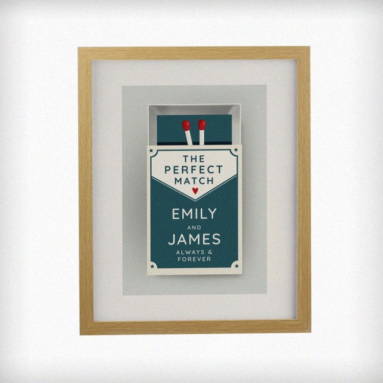 Modal Additional Images for Personalised Perfect Match Oak Poster Frame