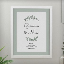 (image for) Personalised Botanical White Poster Frame