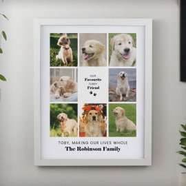 (image for) Personalised Pet Multi Photo Upload White Framed Print