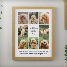 (image for) Personalised Pet Multi Photo Upload Oak Framed Print