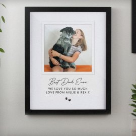 (image for) Personalised Pet Photo Upload Black Framed Print
