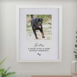 (image for) Personalised Pet Photo Upload White Framed Print