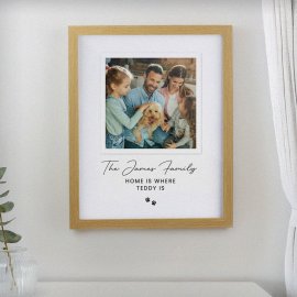 (image for) Personalised Pet Photo Upload Oak Framed Print