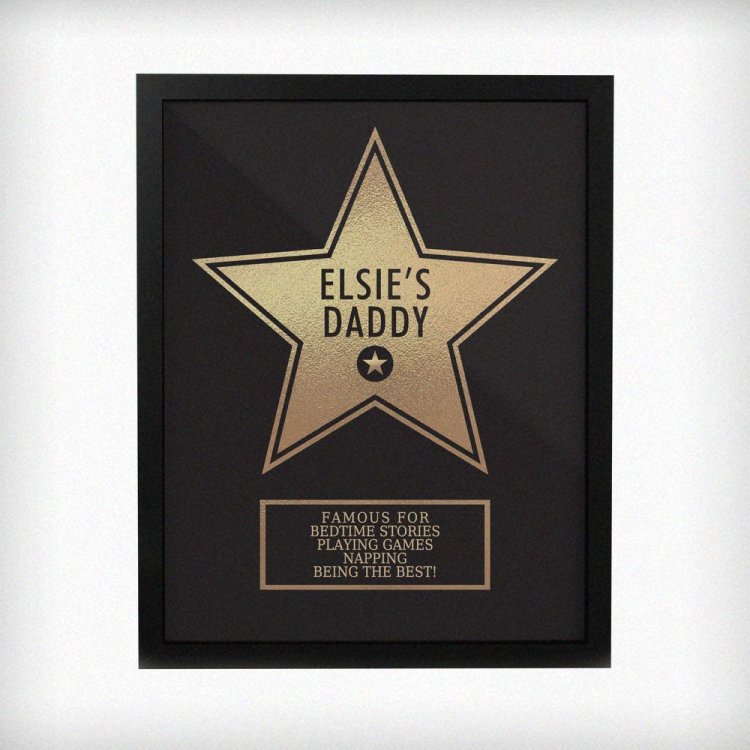 Modal Additional Images for Personalised Star Award Black Poster Frame