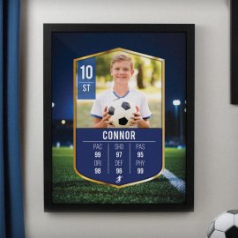 (image for) Personalised Photo Upload Football Card Black Poster Frame