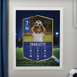 (image for) Personalised Photo Upload Football Card Football White Poster Frame