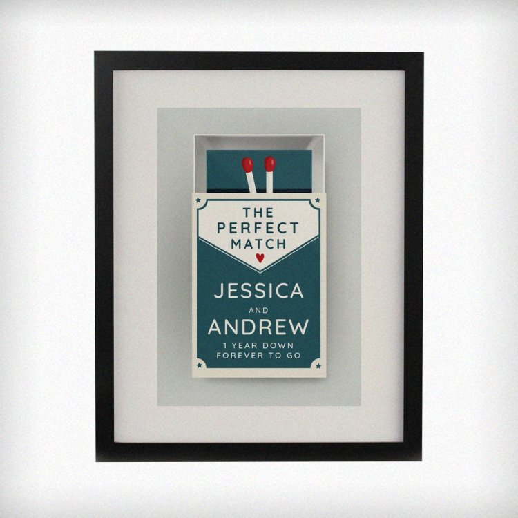 Modal Additional Images for Personalised Perfect Match Black Poster Frame