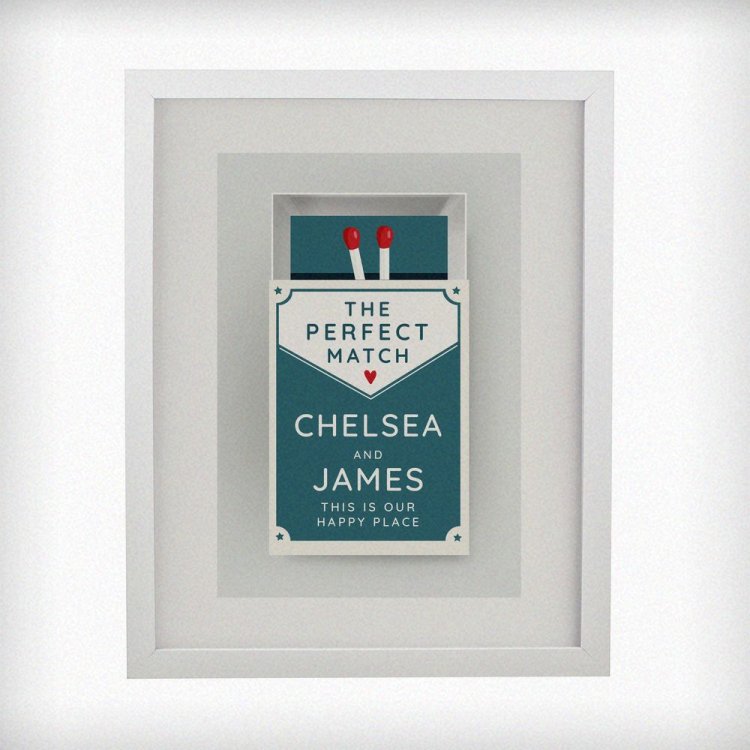 Modal Additional Images for Personalised Perfect Match White Poster Frame