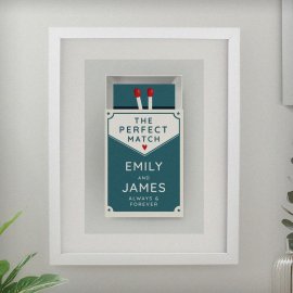 (image for) Personalised Perfect Match White Poster Frame