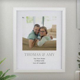 (image for) Personalised Square Photo Upload White Poster Frame