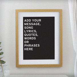 (image for) Personalised Typography Oak Poster Frame
