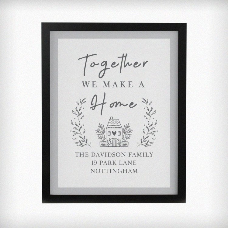 Modal Additional Images for Personalised Home Black Poster Frame