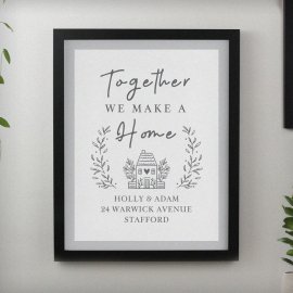 (image for) Personalised Home Black Poster Frame