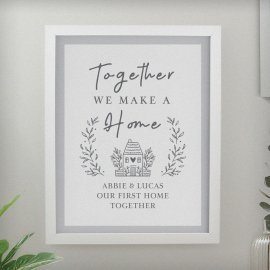 (image for) Personalised Home White Poster Frame