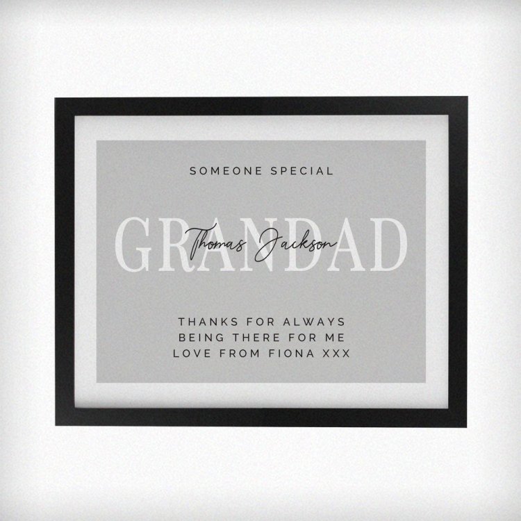 Modal Additional Images for Personalised Free Text Black Poster Frame
