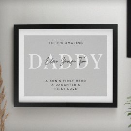 (image for) Personalised Free Text Black Poster Frame