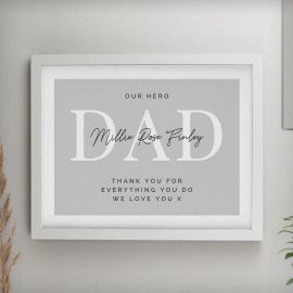 (image for) Personalised Free Text White Poster Frame