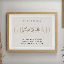 (image for) Personalised Free Text Oak Poster Frame