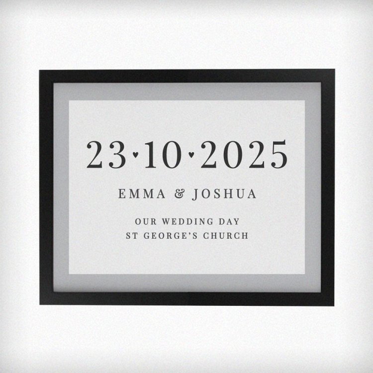 Modal Additional Images for Personalised Special Date Black Poster Frame