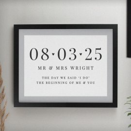 (image for) Personalised Special Date Black Poster Frame