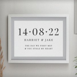 (image for) Personalised Special Date White Poster Frame