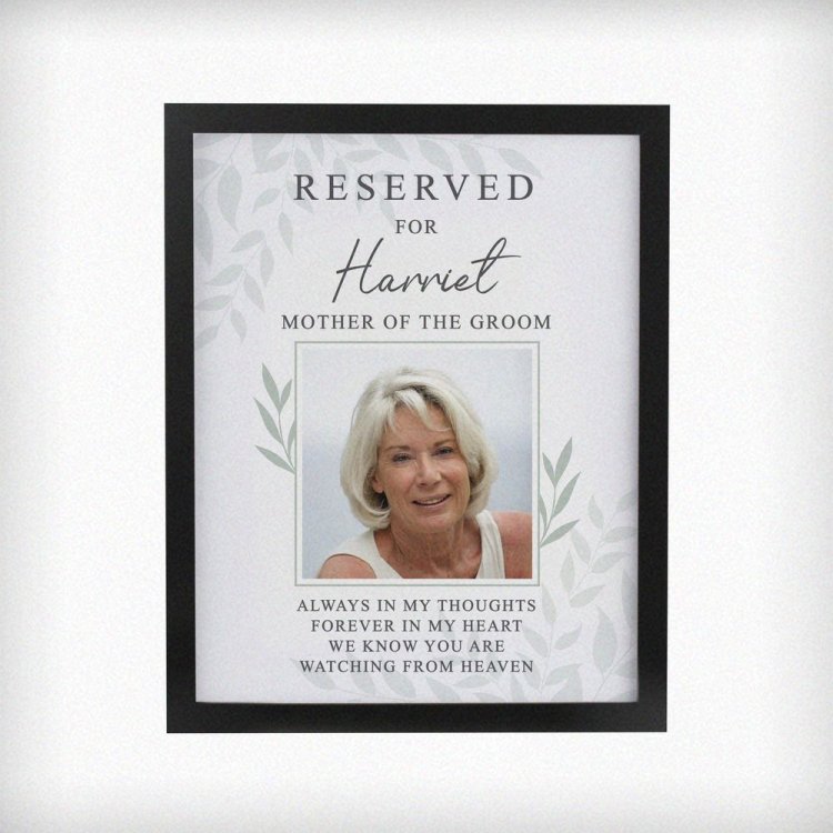 Modal Additional Images for Personalised Reserved For Photo Upload Black Poster Frame