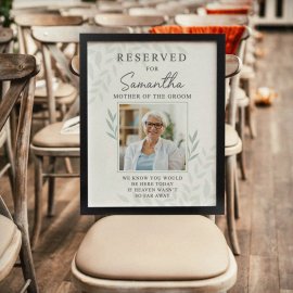 (image for) Personalised Reserved For Photo Upload Black Poster Frame