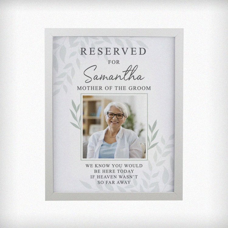 Modal Additional Images for Personalised Reserved For Photo Upload White Poster Frame