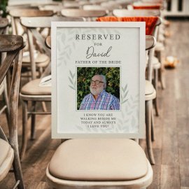 (image for) Personalised Reserved For Photo Upload White Poster Frame
