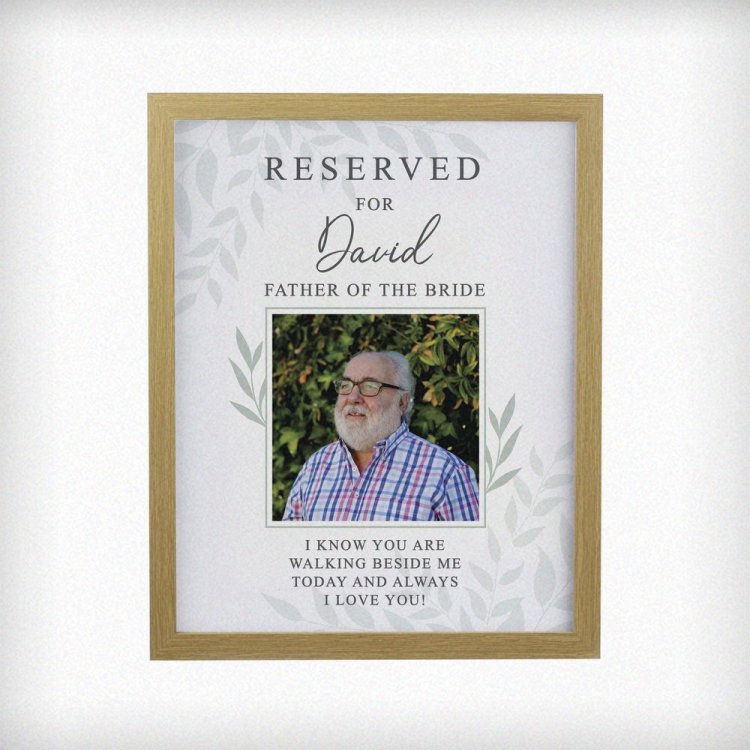 Modal Additional Images for Personalised Reserved For Photo Upload Oak Poster Frame