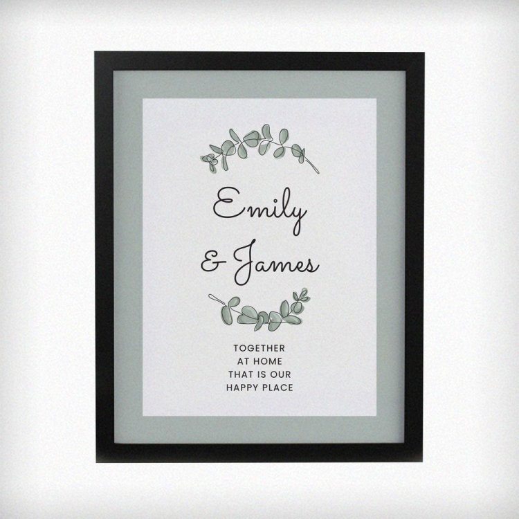 Modal Additional Images for Personalised Botanical Black Poster Frame