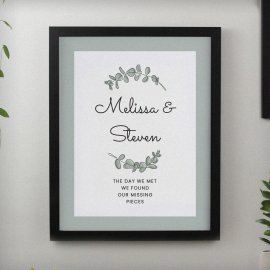 (image for) Personalised Botanical Black Poster Frame