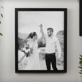 (image for) Personalised Photo Upload Black Poster Frame