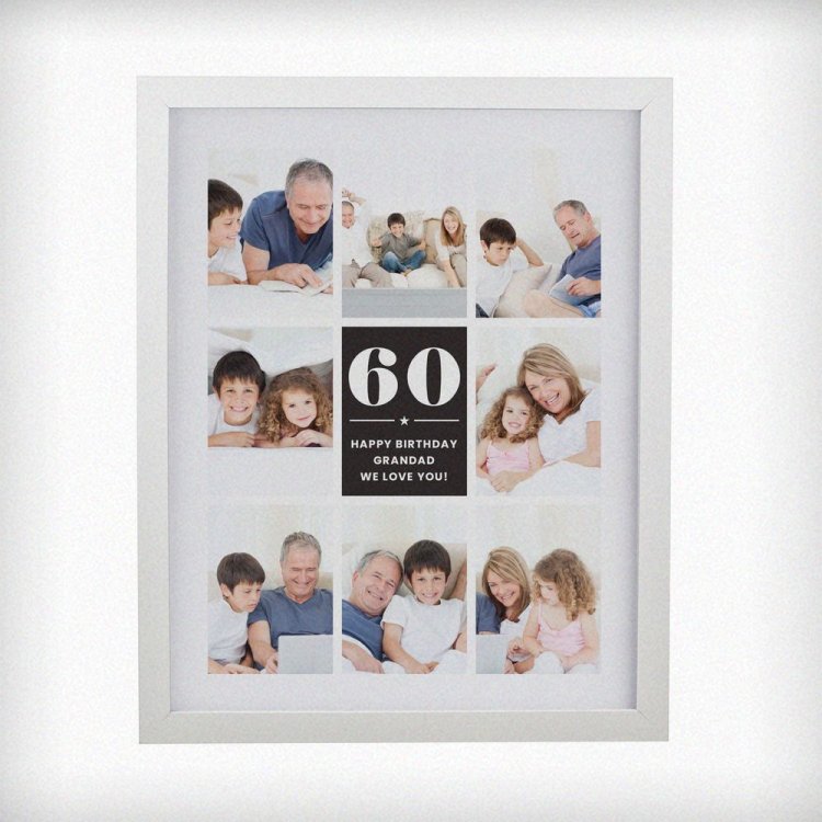 Modal Additional Images for Personalised Big Number Multi Photo Upload White Poster Frame