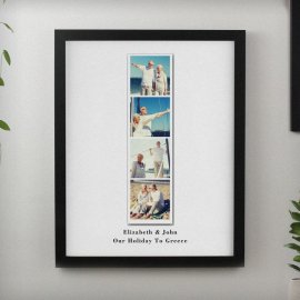 (image for) Personalised Photo Upload Strip Black Poster Frame