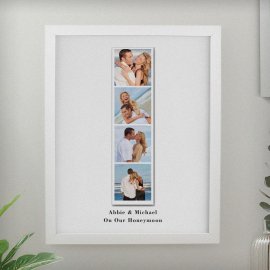 (image for) Personalised Photo Upload Strip White Poster Frame