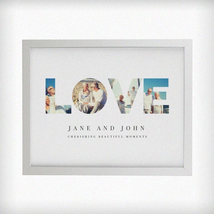 Modal Additional Images for Personalised LOVE Photo Upload White Poster Frame
