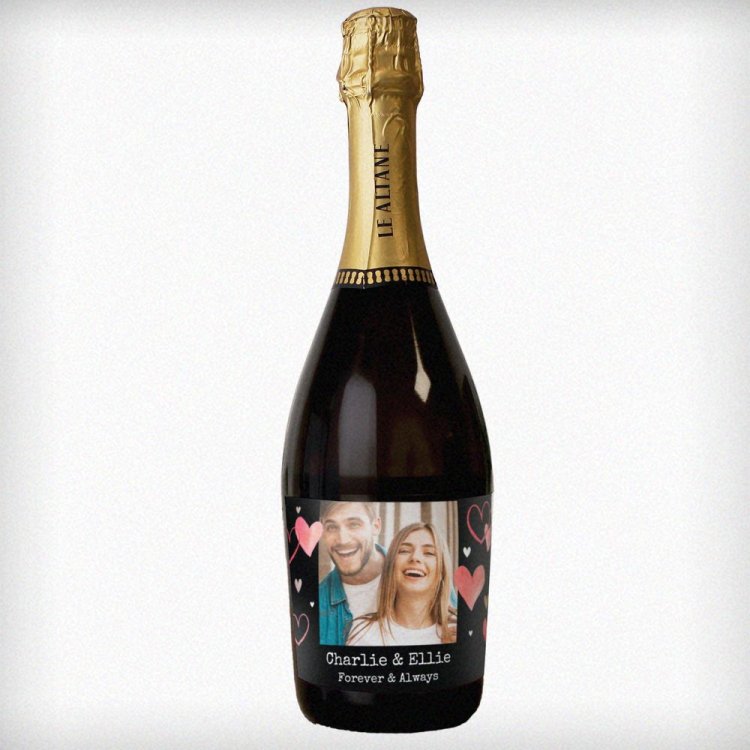 Modal Additional Images for Personalised Photo Upload Heart Prosecco