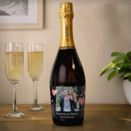(image for) Personalised Photo Upload Heart Prosecco