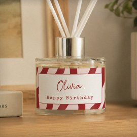 (image for) Personalised Funky Striped Reed Diffuser