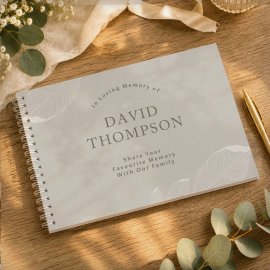 (image for) Personalised Memorial Guest Book
