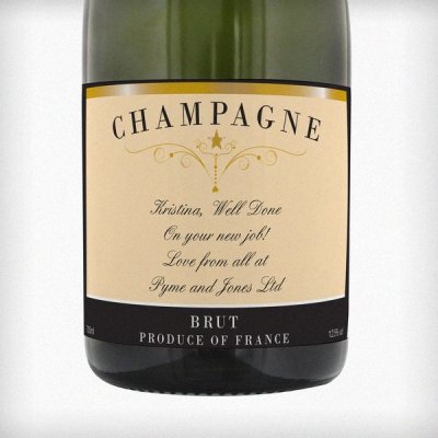 (image for) Personalised Any Message Classic Label Champagne